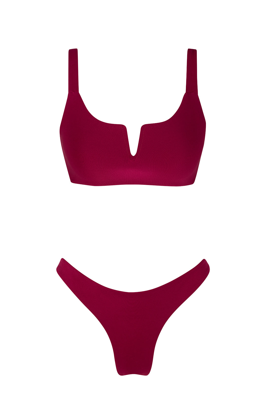 Bikini Musta color burdeo