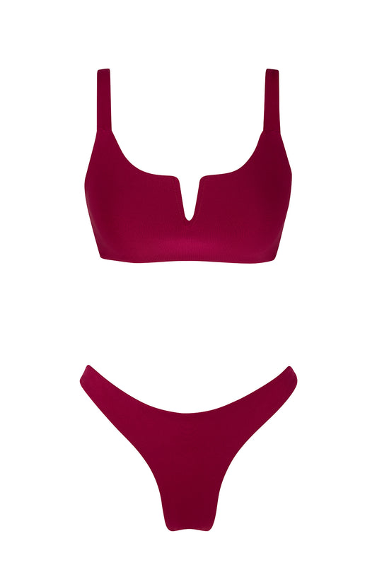 Bikini Musta color burdeo